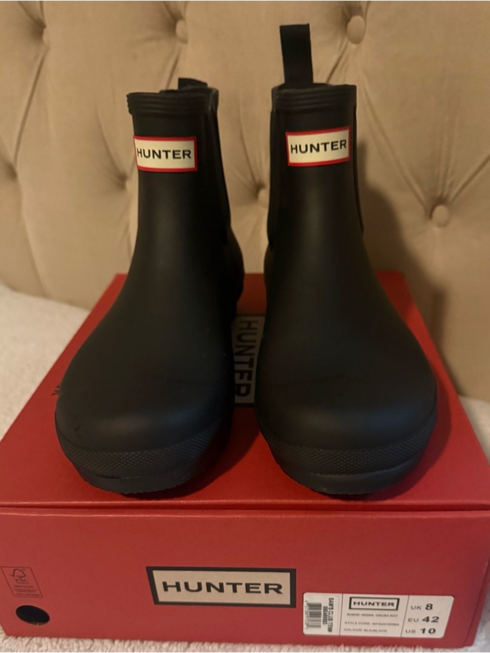 Hunter Matte Black Short Chelsea Rain Boots